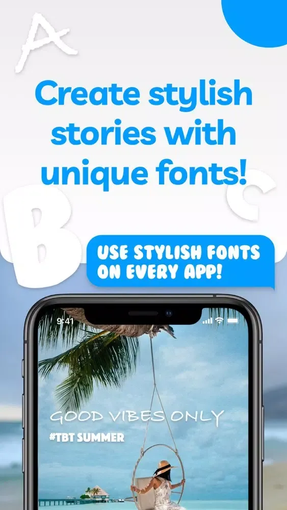 Tangkapan skrin Fonty - Fonts Keyboard & Gifs