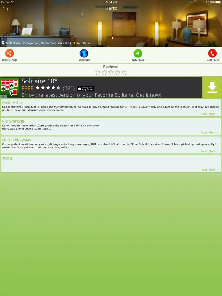 Tangkapan layar Rental Car Finder : Nearest Rental Car iPad 