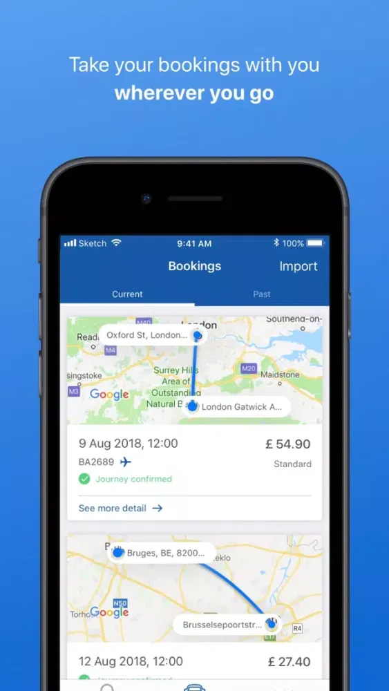 Zrzuty ekranu Rideways: Easy Airport Taxis