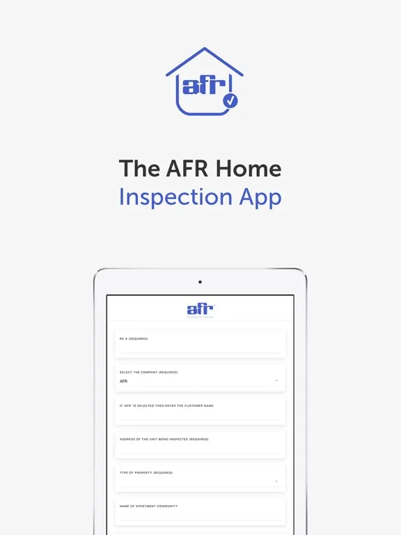 Скриншоты AFR Inspections iPad 