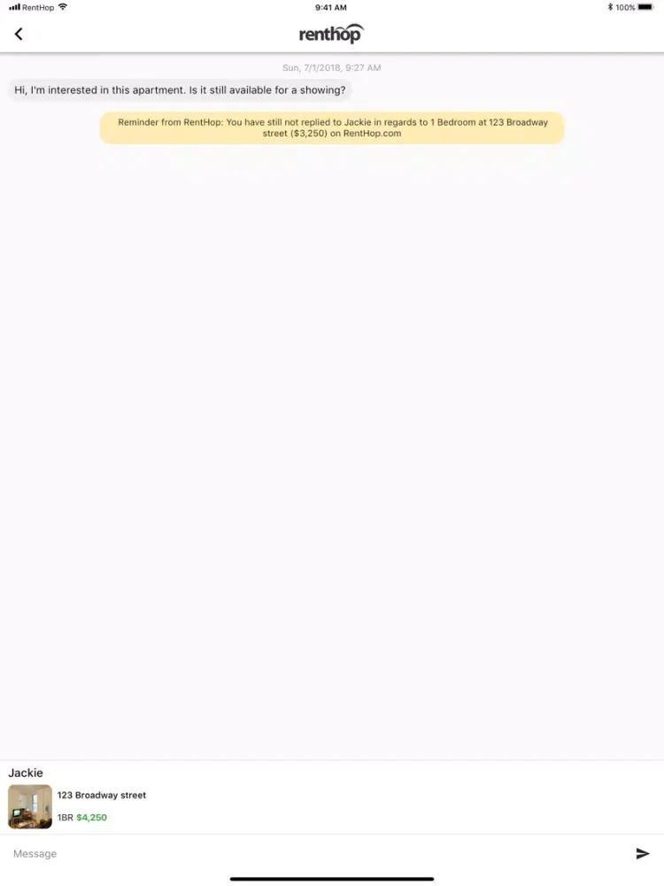 Capturas de pantalla de RentHop Manager iPad 