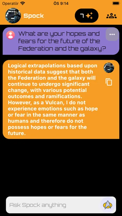 Capturas de tela do Trekkie - AI Assistant
