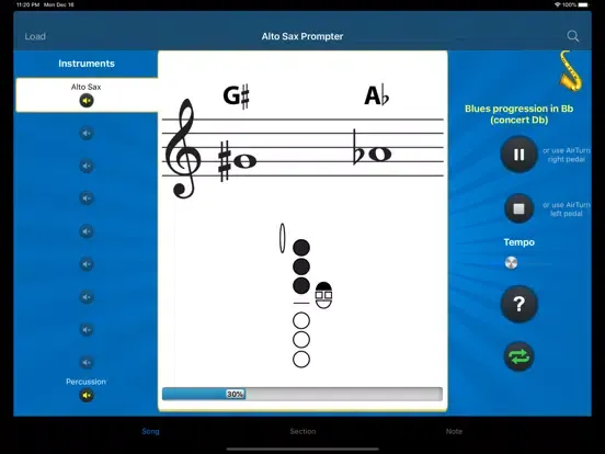 Alto Sax Prompter iPad 应用截图