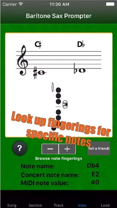 Скриншоты Baritone Sax Prompter