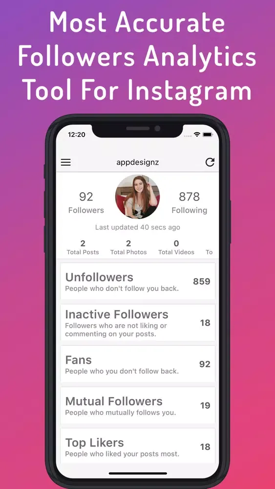 Captures d'écran de Unfollow For Instagram Mass