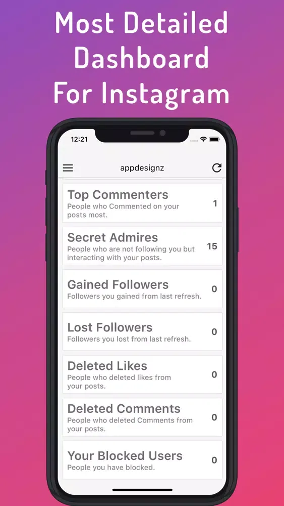 Captures d'écran de Unfollow For Instagram Mass