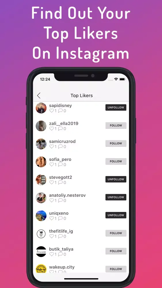 Captures d'écran de Unfollow For Instagram Mass