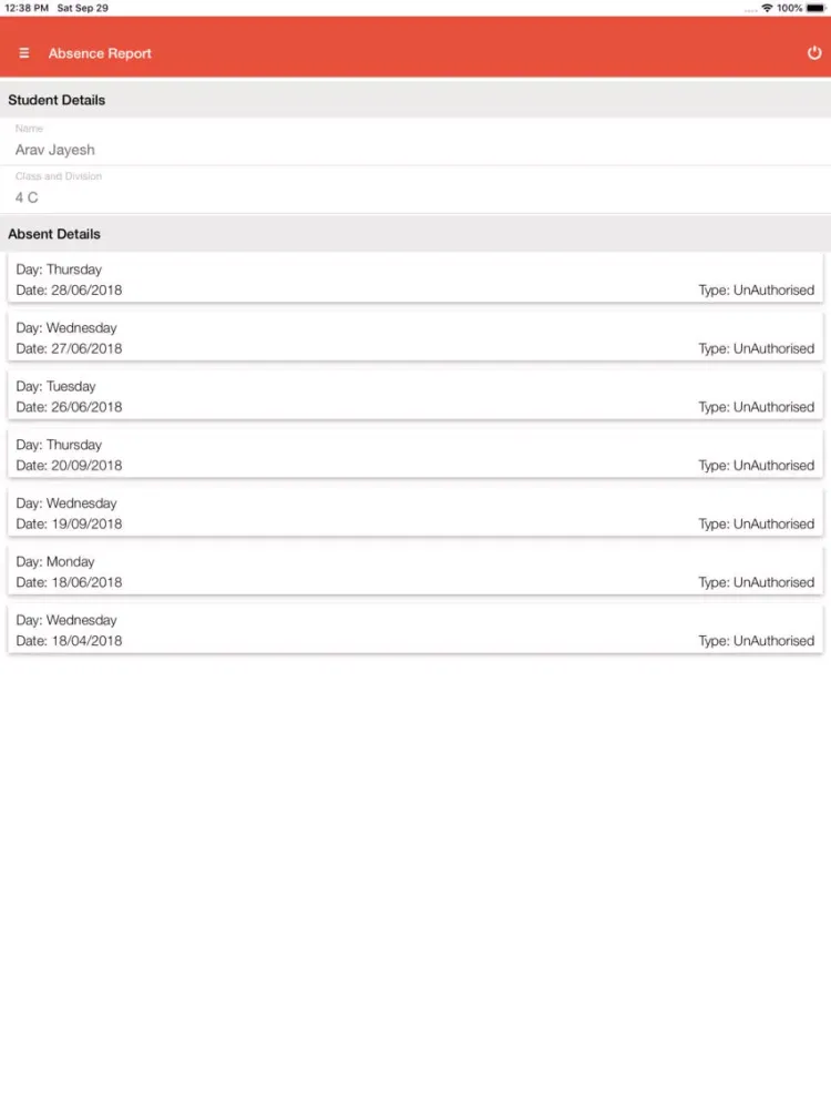 Ảnh chụp màn hình của Ajyal Schools iPad 