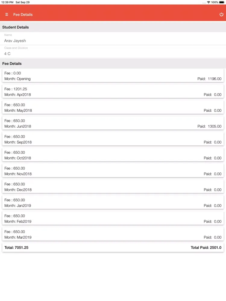 Ảnh chụp màn hình của St.Mary's Fujairah iPad 
