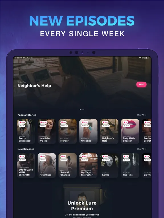 Lure: Interactive Chat Stories iPad  سکرین شاٹس