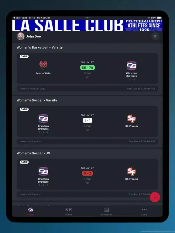 CB Falcons iPad  스크린샷
