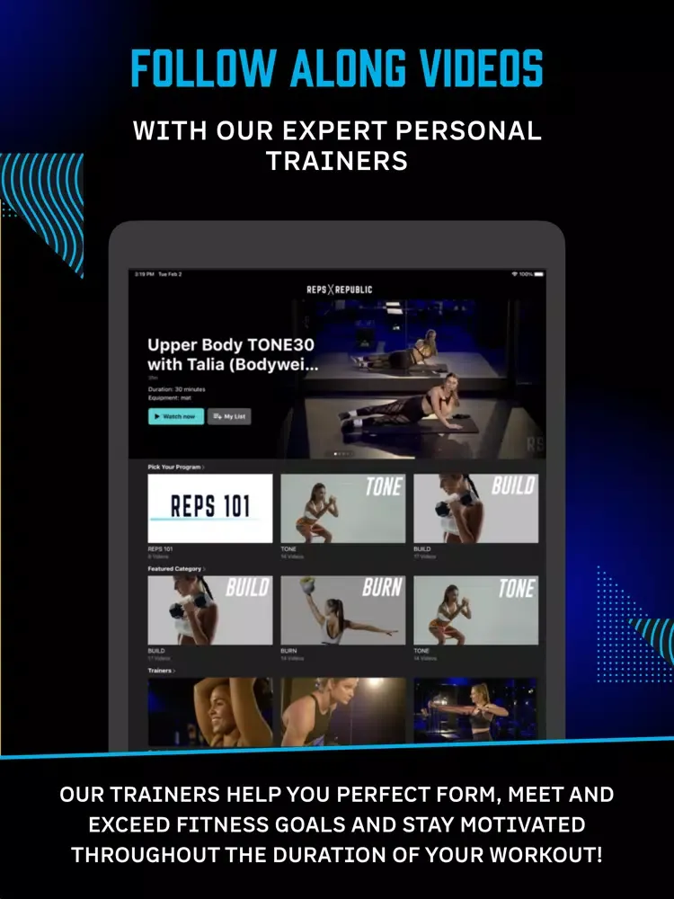 Capturas de pantalla de Reps: Strength Fitness Classes iPad 