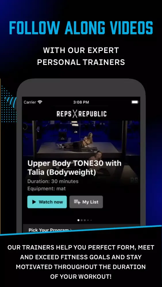 Capturas de pantalla de Reps: Strength Fitness Classes