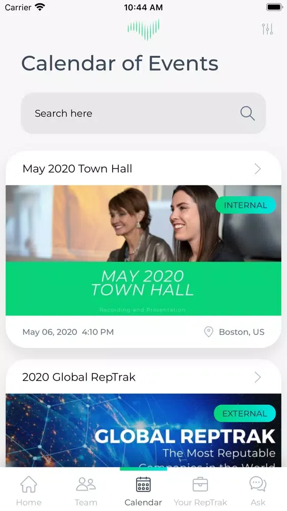 صور RepTrak Employee App