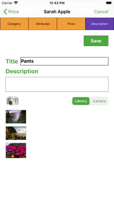 Captures d'écran de Item Entry Lite