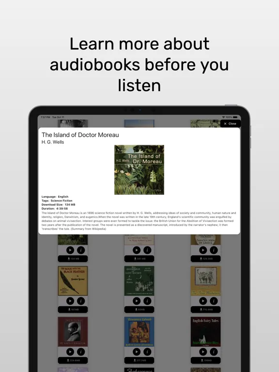 LibriVox Audiobooks - zLibrary iPad  Ekran Görüntüleri