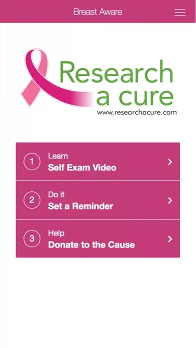 ภาพหน้าจอของ Breast Aware - Research a Cure