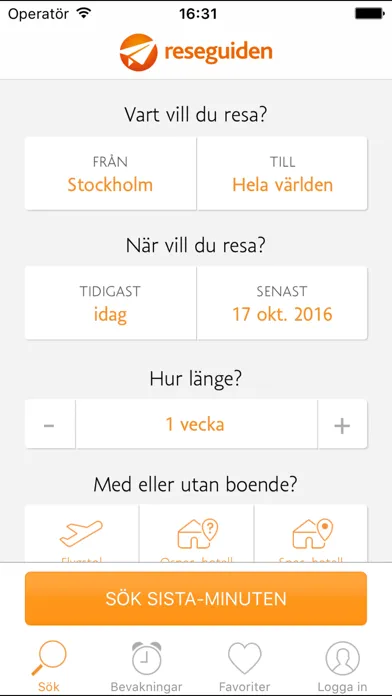 Reseguiden.se Sista minuten应用截图