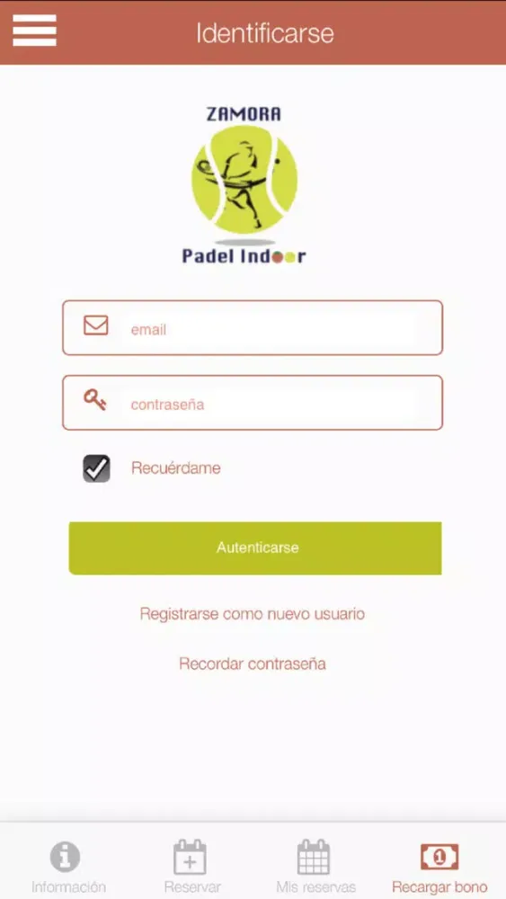 Ảnh chụp màn hình của Zamora Padel