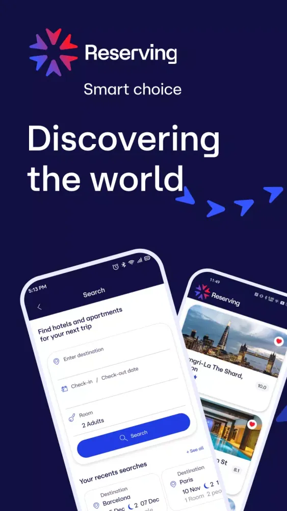 Скриншоты Reserving.com