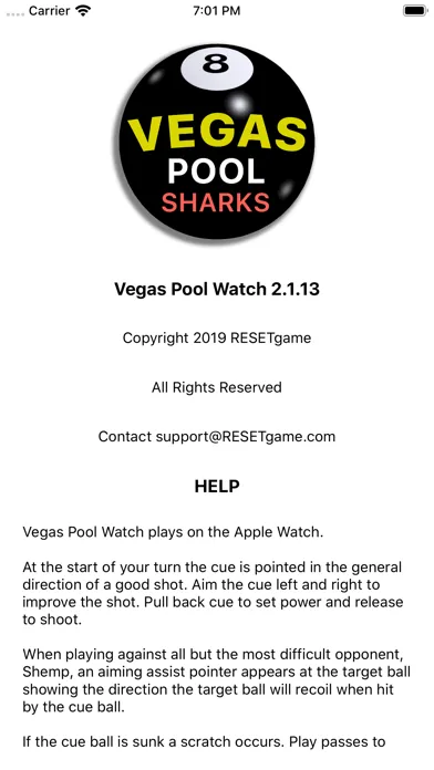 Captures d'écran de Vegas Pool Watch