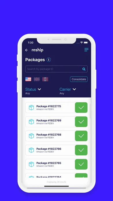 Tangkapan layar Reship - Shopping & Shipping