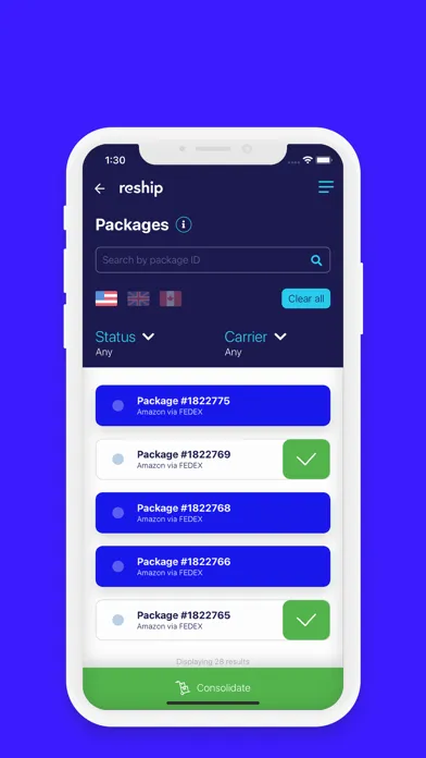 Tangkapan layar Reship - Shopping & Shipping