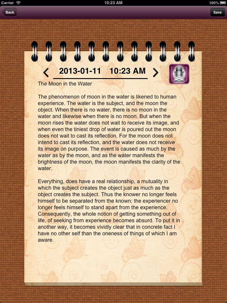 Capturas de tela do Free Diary™ iPad 