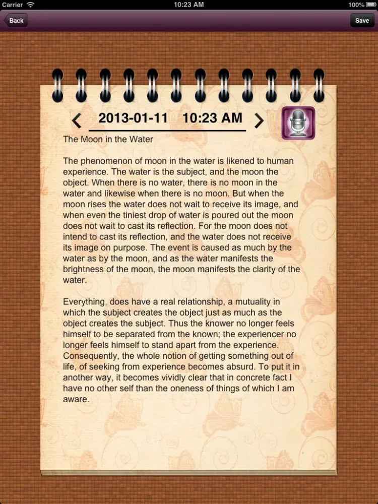 Free Diary™ iPad  스크린샷