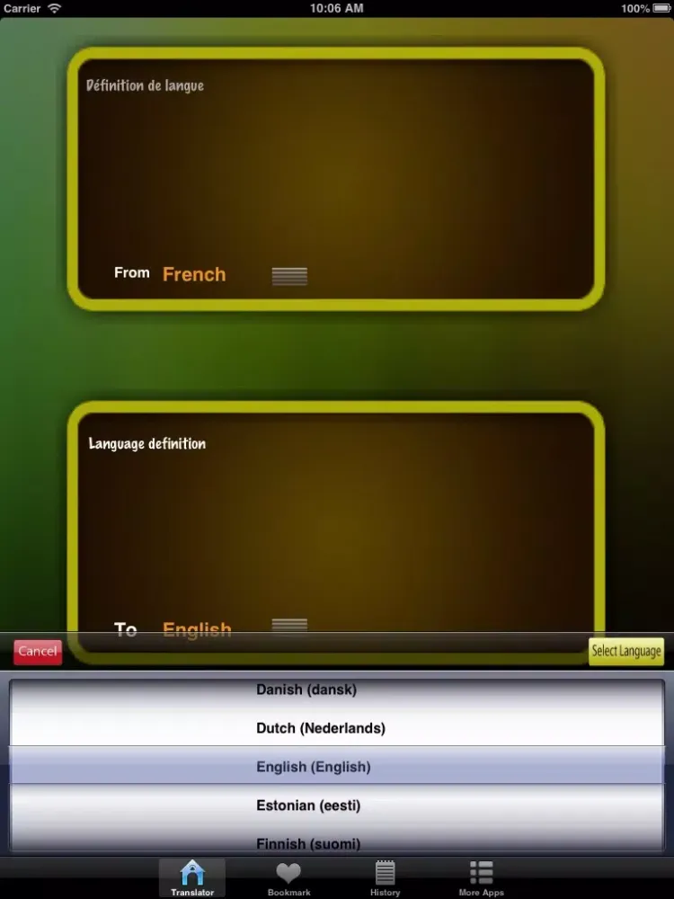 Screenshot di Language Translator Lite HD iPad 