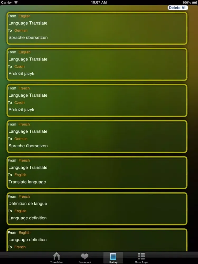 Screenshot di Language Translator Lite HD iPad 