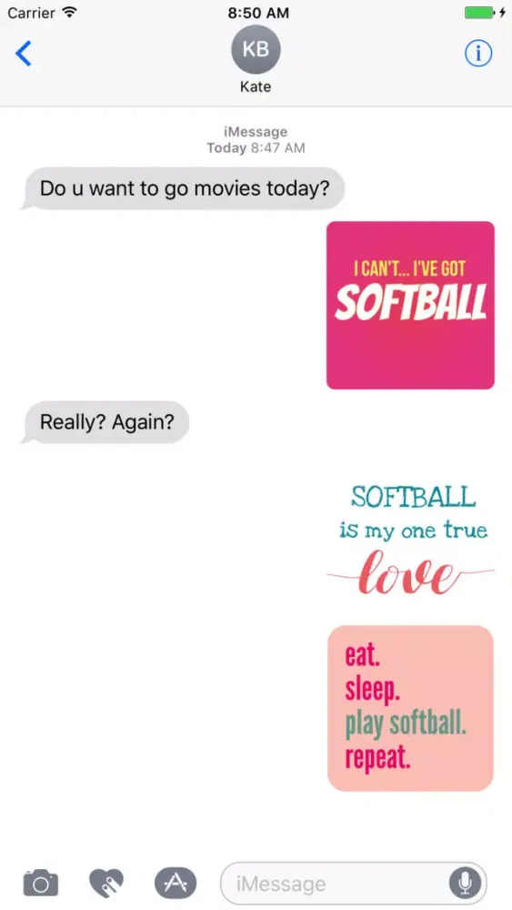 Скриншоты Softball Life Stickers