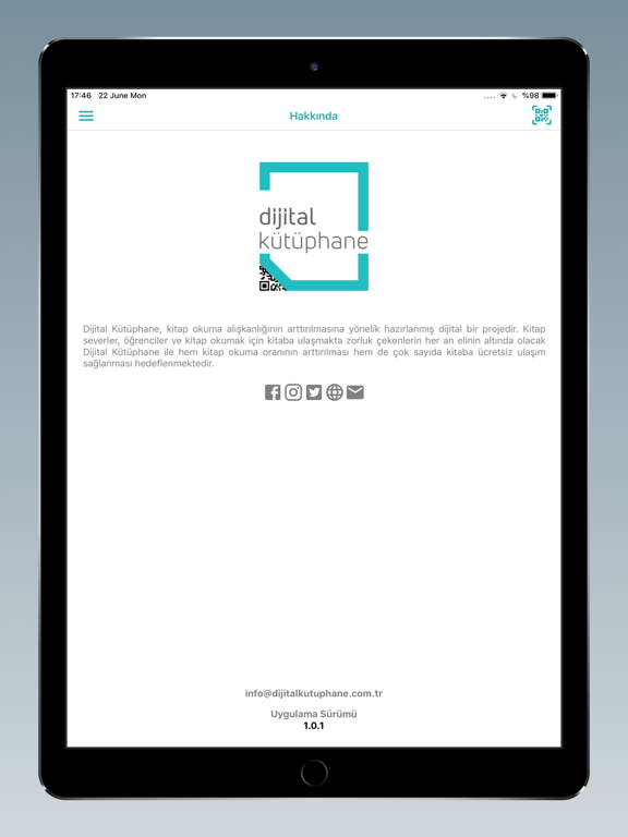 Tangkapan layar Dijital Kütüphane DK iPad 
