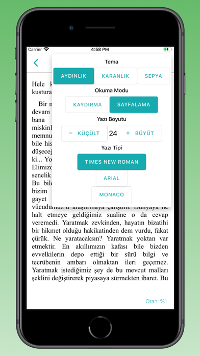 Tangkapan layar Dijital Kütüphane DK