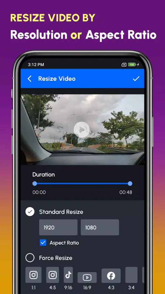 Resize Video, Compress & Crop سکرین شاٹس