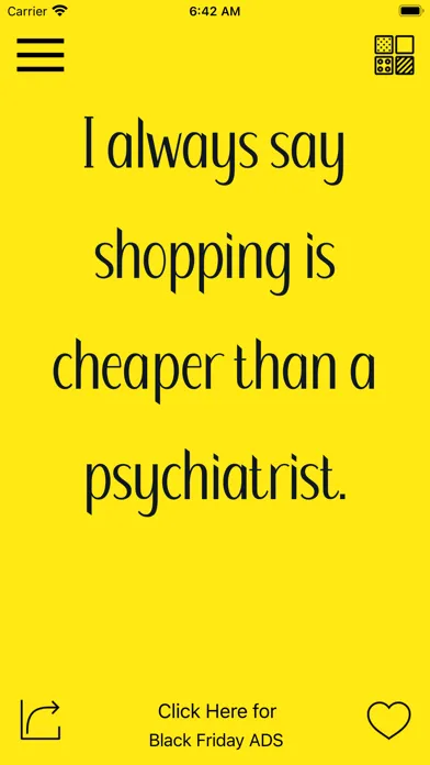 Zrzuty ekranu Black Friday Shopping Quotes