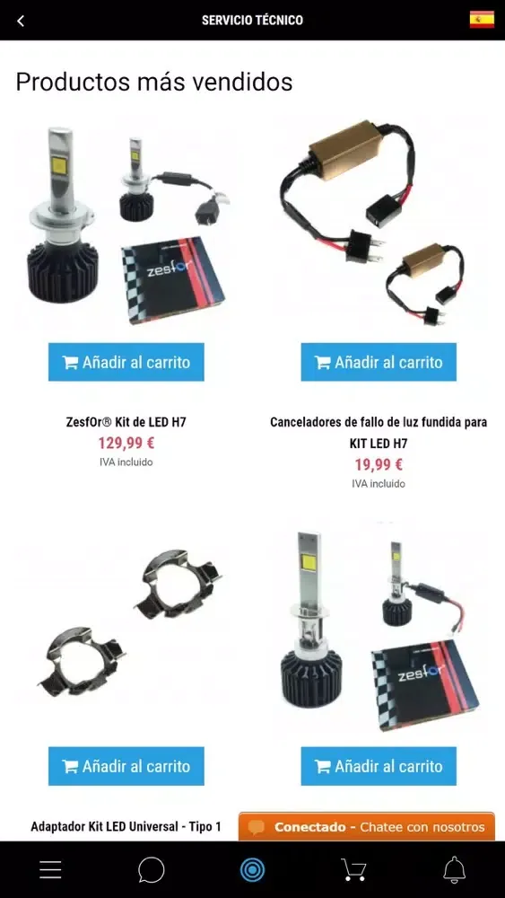 ภาพหน้าจอของ Audioledcar: Accesorios Coche