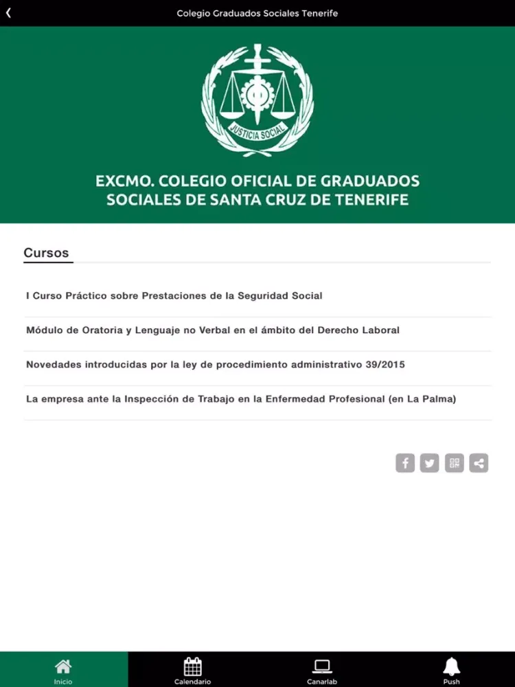 Capturas de pantalla de Colegio Graduados Sociales TF iPad 
