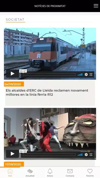 Capturas de tela do La Segarra TV