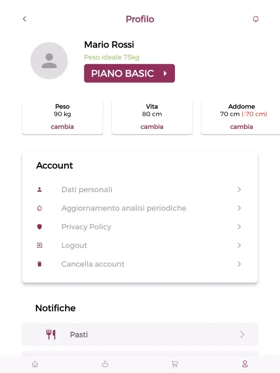 Mio Nutrizionista iPad  स्क्रीनशॉट
