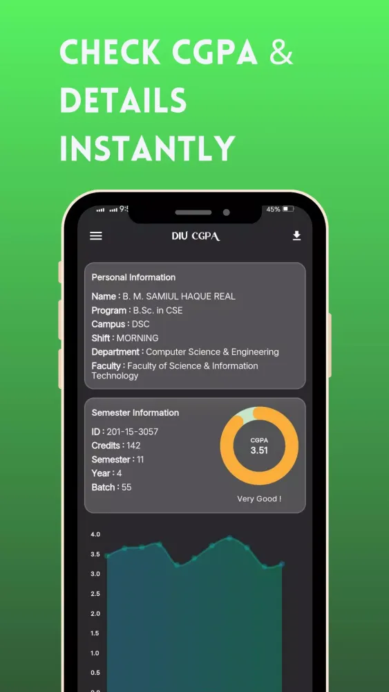 DIU CGPA Ekran Görüntüleri
