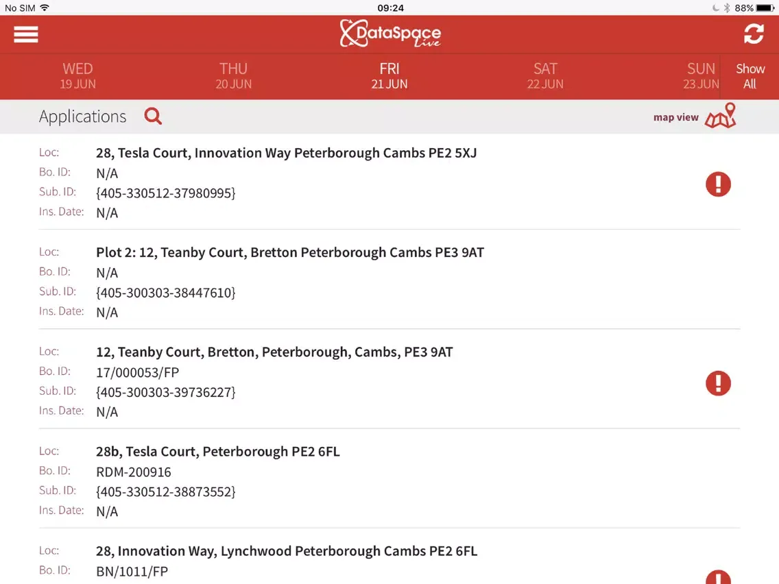ภาพหน้าจอของ Resolution Inspections iPad 