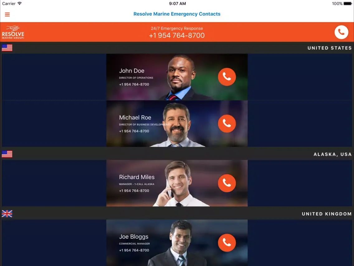 Screenshot di RMG Emergency Contacts iPad 