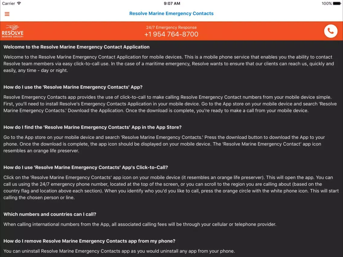 Screenshot di RMG Emergency Contacts iPad 
