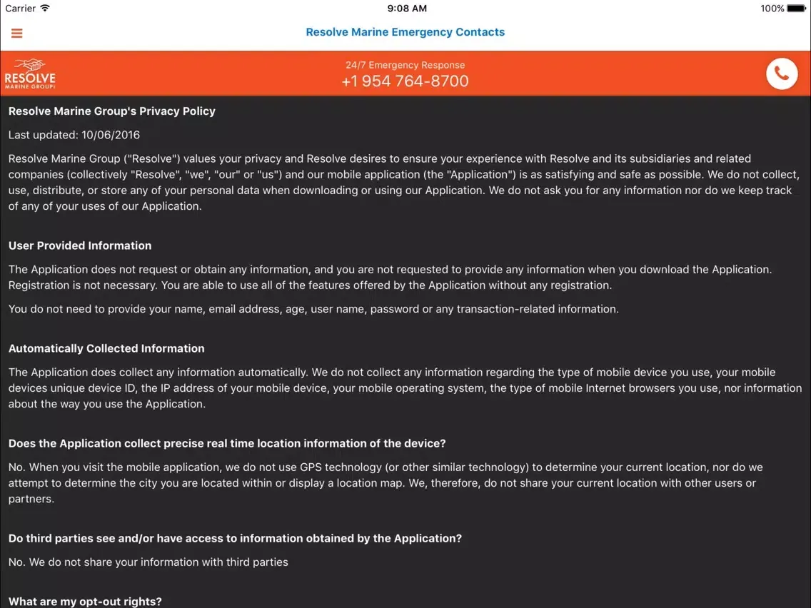Screenshot di RMG Emergency Contacts iPad 