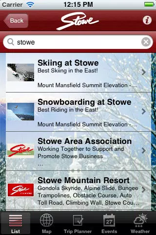 Capturas de tela do Stowe