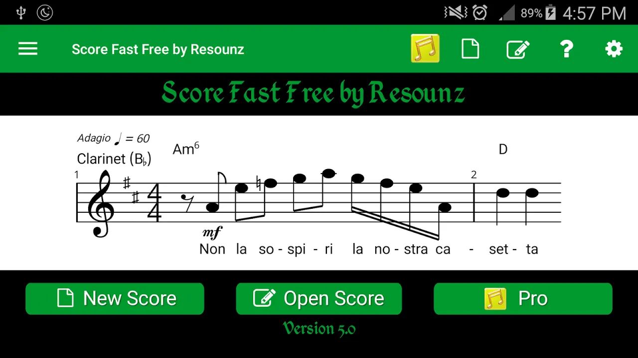 Capturas de tela do Score Fast Free by Resounz