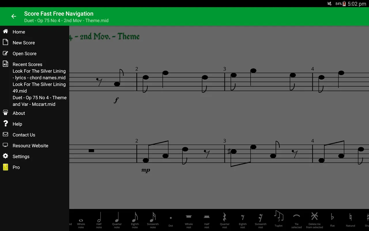 Capturas de tela do Score Fast Free by Resounz