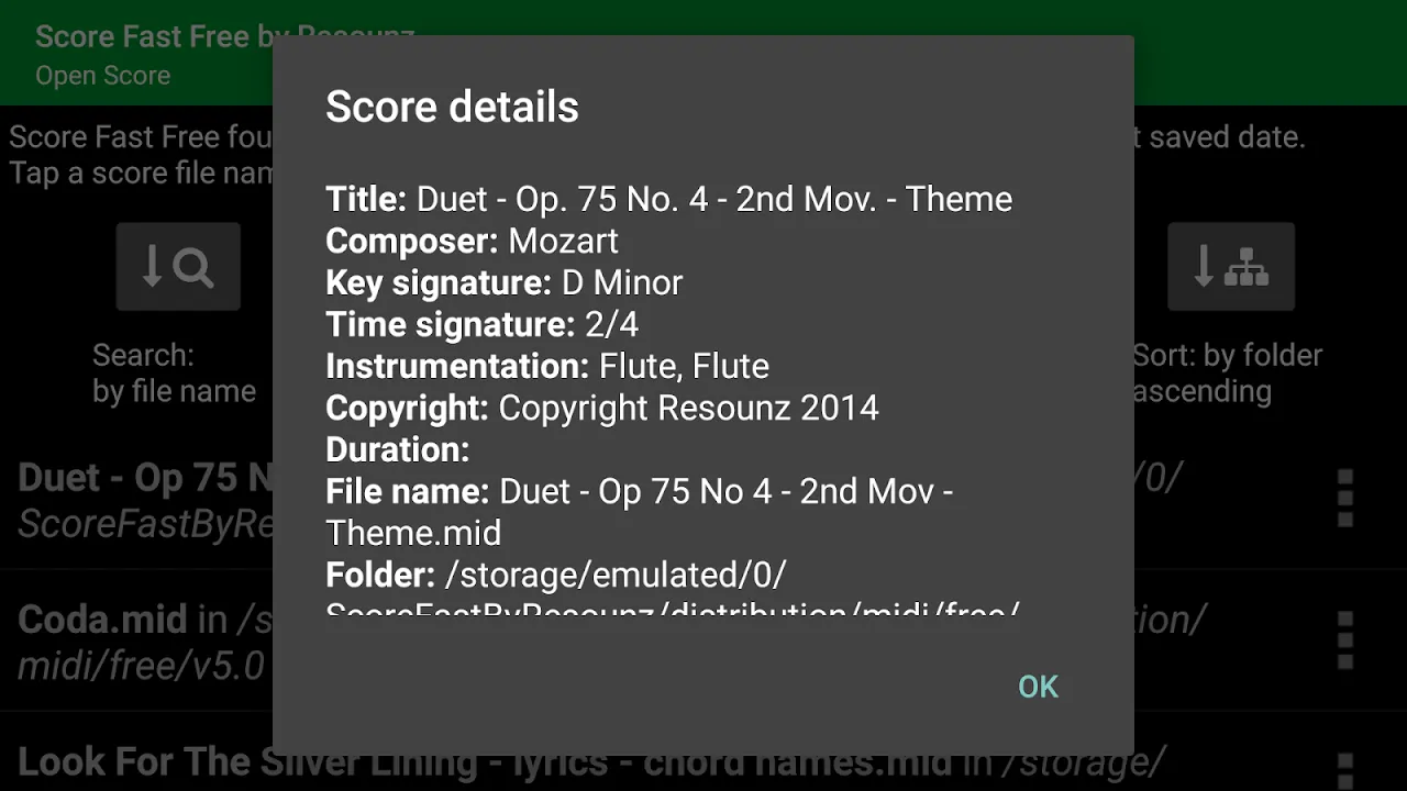 Capturas de tela do Score Fast Free by Resounz
