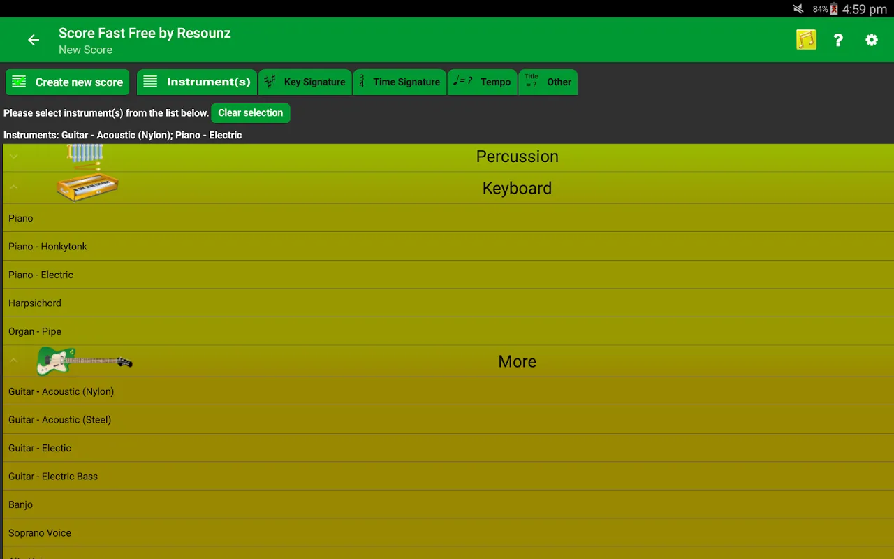 Capturas de tela do Score Fast Free by Resounz